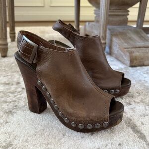 Naughty Monkey Leather Studded Clogs